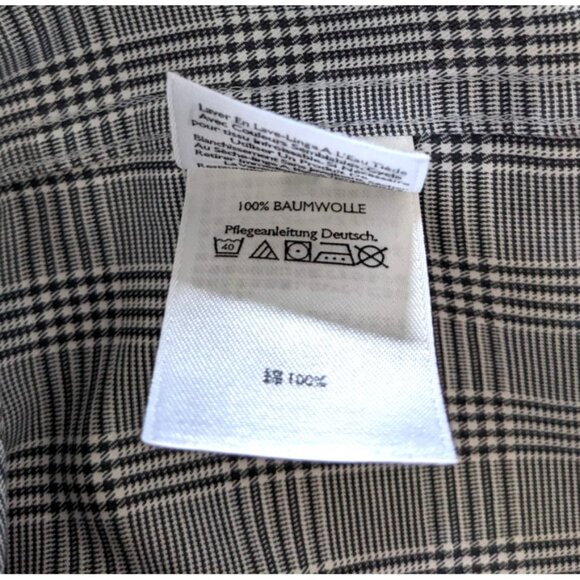 Eddie Bauer Men's Shirt Gray Tall Wrinkle Resistant Button Down Plaid Cotton L - Picture 9 of 10